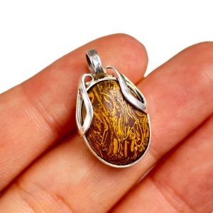 ARBOR VITAE, jaspe serpent, pendentif en argent, Ag 925/1000