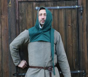 MEDIEVAL HOOD WITH LINEN LINING - CLOTHING FOR MEN{% if kategorie.adresa_nazvy[0] != zbozi.kategorie.nazev %} - SHOES, COSTUMES{% endif %}