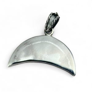 LUNA, Dark Age sterling silver pendant of fertility