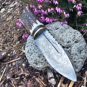 Sgian Dubh, scottish knife - damascus steel