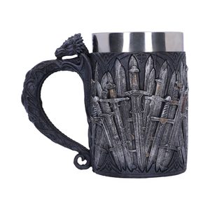 Medieval Sword Dragon Tankard Gothic Fantasy Mug