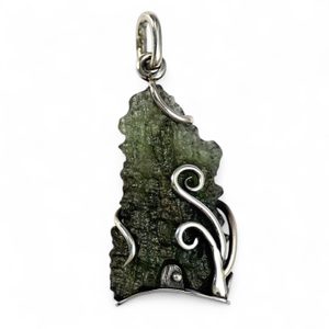 HIBERNIA, Moldavite pendant, silver 925/1000