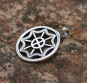 SLAVIC SUN II, silver pendant