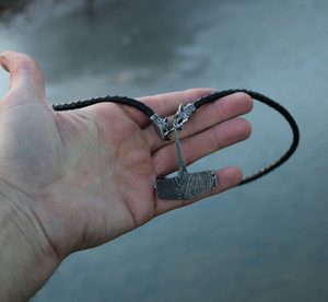 HEIMIR, THOR'S HAMMER, DAMASCUS STEEL - BOLO - VIKING PENDANTS{% if kategorie.adresa_nazvy[0] != zbozi.kategorie.nazev %} - JEWELLERY - BRONZE, ZINC{% endif %}