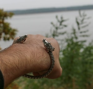 FIANNA, Celtic Deer, silver bracelet