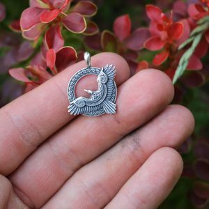 HUGINN et MUNNIN - pendentif, argent