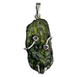 LIBRA, necklace - Moldavite, silver 925/1000