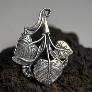 LIME LEAVES, Slavic Tree, pendant, silver 925, 10 g
