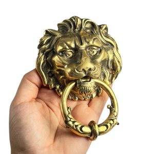 Lion, historical knocker - brass