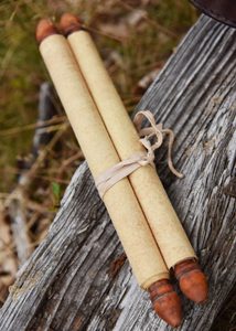 Capsula, leather Roman holder for 3 scrolls