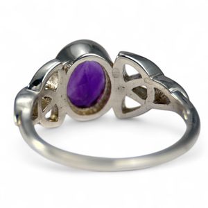 CELTIC KNOT, ring, amethyst silver 925/1000