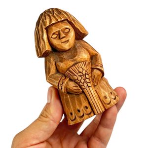 Slawische Göttin Ziva, geschnitzte Statue, Holz