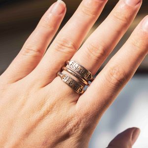 WEALTH - Viking rune ring, bronze