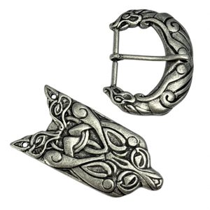FENRIR Style Borre - boucle de ceinture et zinc argent antique