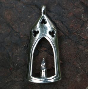 Lanterne Médiévale - Lumière pour l'Âme, pendentif en argent