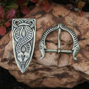 VIKING BELT SET, BUCKLE AND BELT END, BORRE STYLE ZINK - BELT ACCESSORIES{% if kategorie.adresa_nazvy[0] != zbozi.kategorie.nazev %} - LEDERPRODUKTE{% endif %}