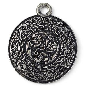 Celtic triskel, pendant, zinc