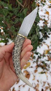 HAUKUR, FORGED KNIFE - SEAX, DAMASCUS STEEL - DAMASCUS STEEL KNIVES{% if kategorie.adresa_nazvy[0] != zbozi.kategorie.nazev %} - WEAPONS - SWORDS, AXES, KNIVES{% endif %}