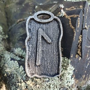 LAGUZ - Rune Pendant zinc