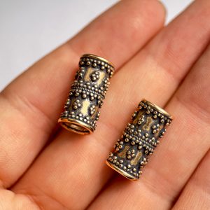 Perle de barbe - viking, 7 mm de diamètre, bronze