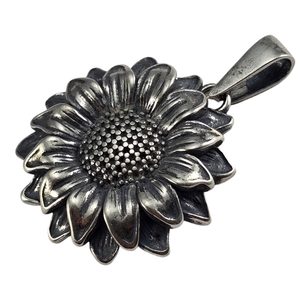 Sunflower, pendant, silver 925/1000, 15g