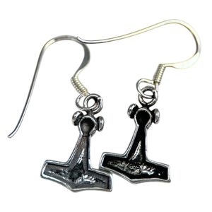 THOR's HAMMER, silver Earrings