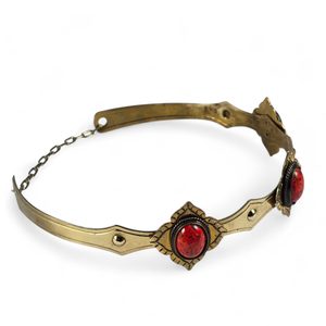 Medieval crown, brass, glass