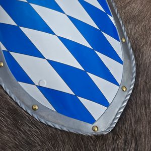 BAVARIA, MEDIEVAL SHIELD - METAL, HANDMADE - PAINTED SHIELDS{% if kategorie.adresa_nazvy[0] != zbozi.kategorie.nazev %} - ARMOUR HELMETS, SHIELDS{% endif %}