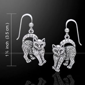 WITCH CATS, silver earrings, Ag 925