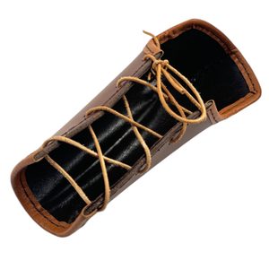 LEATHER BRACER WITH ELBOW PROTECTION, thick leather