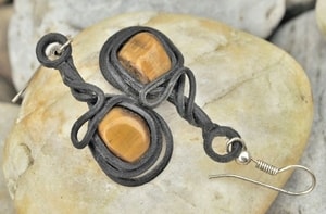 TIGER EYE - earrings