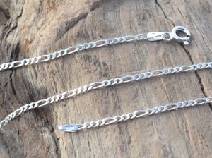 FIGARO, SILVER NECK CHAIN, AG 925 - CORDS, BOXES, CHAINS{% if kategorie.adresa_nazvy[0] != zbozi.kategorie.nazev %} - JEWELLERY - BRONZE, ZINC{% endif %}