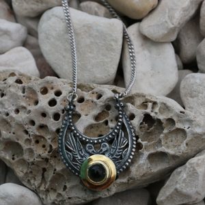 BYZANTINE NECKLACE, X. CENTURY, VIKING RUS, SILVER AND MOLDAVITE - NECKLACES{% if kategorie.adresa_nazvy[0] != zbozi.kategorie.nazev %} - SILVER JEWELLERY{% endif %}