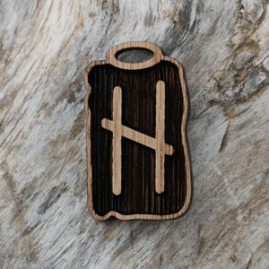 HAGALAZ - RUNE - FUTHARK, WOOD - RUNE PENDANTS{% if kategorie.adresa_nazvy[0] != zbozi.kategorie.nazev %} - JEWELLERY - BRONZE, ZINC{% endif %}