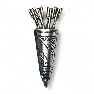 QUIVER, archery pendant, silver
