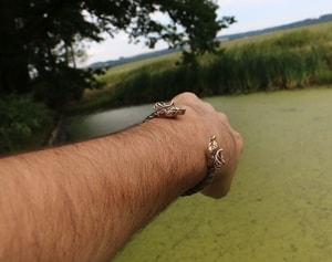 FIANNA, keltischer Hirsch, Bronze-Armband