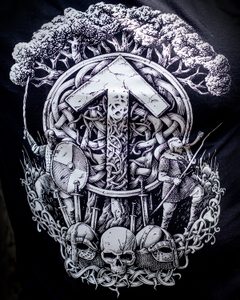 TIWAZ, FUTHARK edition, schwarz-weißes Herren-T-Shirt, Naav