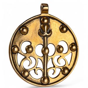 Pendentif celtique en bronze La Tene Dragon ou Sanglier, localité de Skryje, Bohême centrale