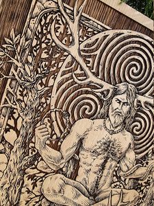 CERNUNNOS Wanddekoration, Holz