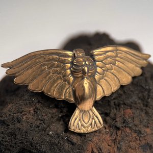 Flying Owl, pendant, bronze