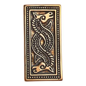 SLEIPNIR, viking belt concho, bronze