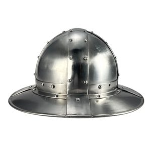 Chapeau de fer avec rubans, 14e siècle, 1,6 mm d'acier