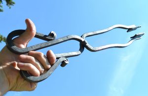 Forged Fireplace Tongs for Coals