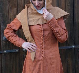 VÊTEMENTS MÉDIÉVAUX POUR FEMMES - bourgeoise - bourgeoise, 2e moitié du 14e siècle