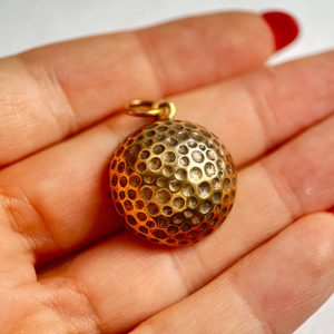 Golf Ball, bronze Pendant