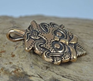 Gnezdovo, Viking, masque amulette, bronze