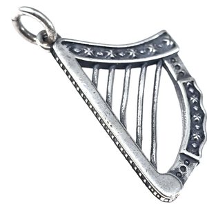 Irish harps, jewellery set, silver 925/1000