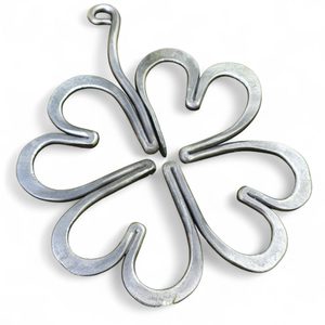 Four-leaf clover for luck, forged