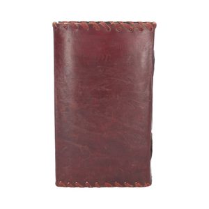 Leather notebook with lock 14 cm