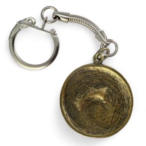 Porte-clés cheval celtique, zinc et laiton